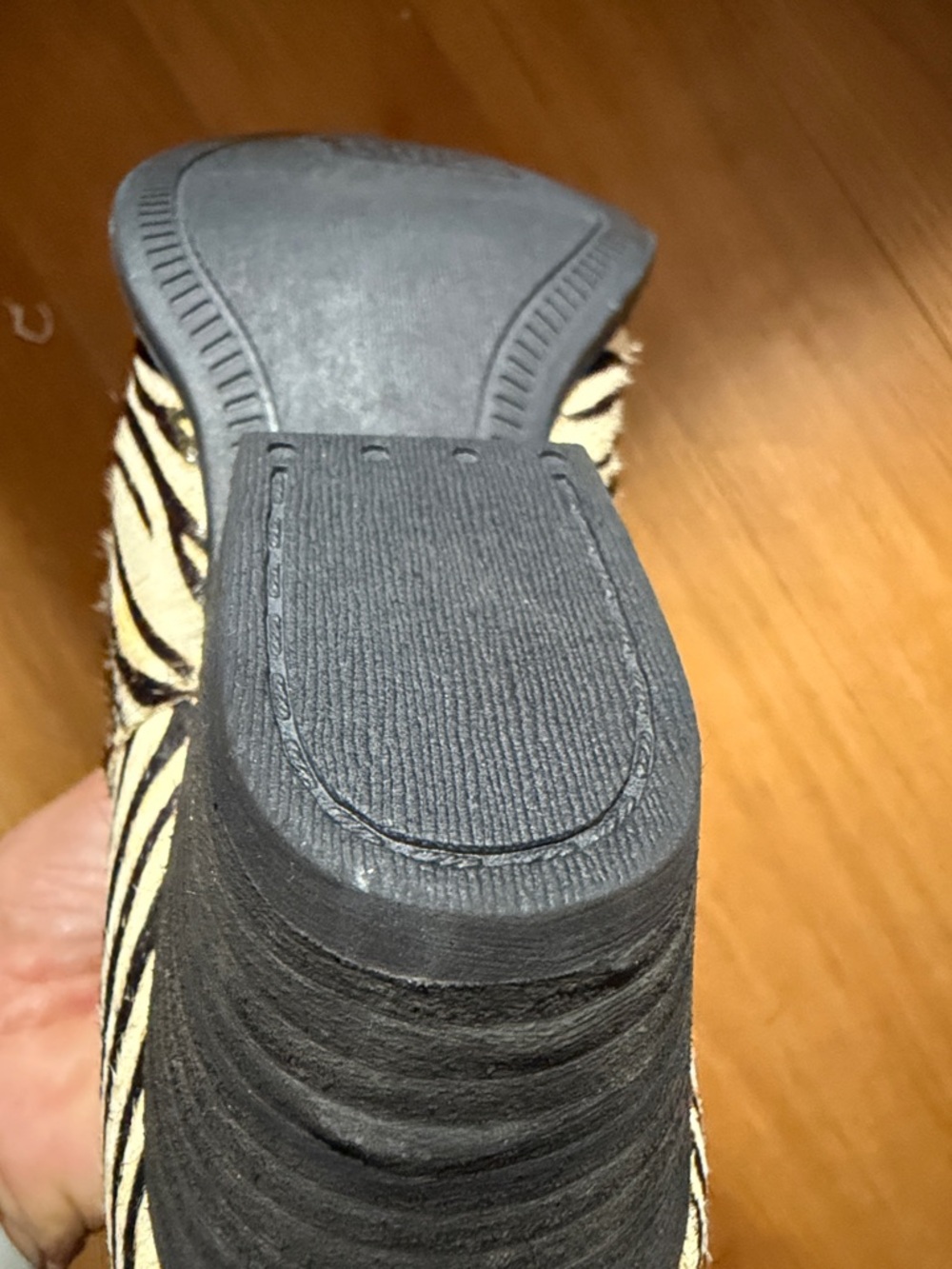 dingo Zebra-Print Ankle Boot - Black & White - Picture 7 of 8